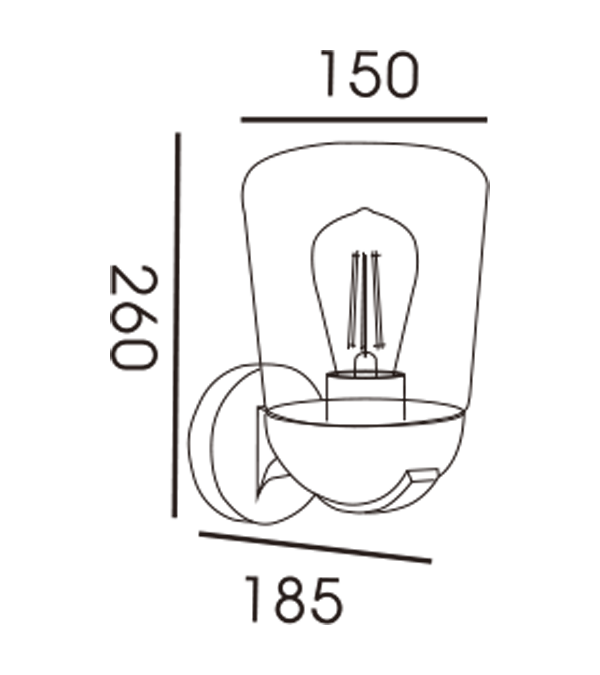 Płaski szklany kinkiet HR60112 Płaski szklany kinkiet HR60112