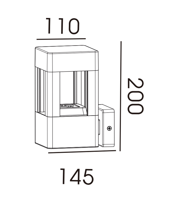 Czterostronny kinkiet prostokątny HR60041 Czterostronny kinkiet prostokątny HR60041