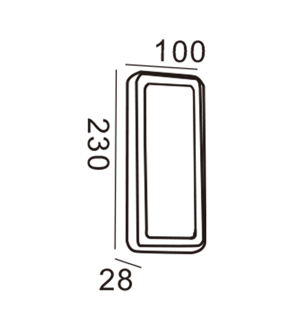 Lampa ścienna Apple-Prostokąt HR20022 Lampa ścienna Apple-Prostokąt HR20022