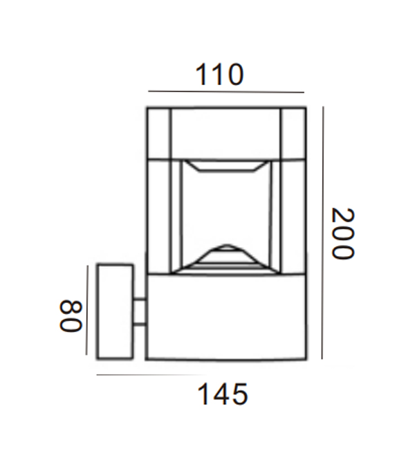 Kinkiet 110 Square GX53 HR60032 Kinkiet 110 Square GX53 HR60032