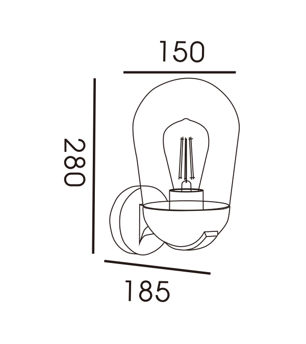 Szklany kinkiet Rocket Head HR60111 Szklany kinkiet Rocket Head HR60111