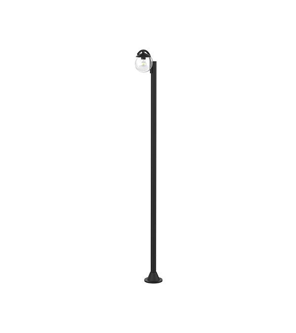Lampa ogrodowa z pojedynczą głowicą, okrągła, szklana HR60692 Lampa ogrodowa z pojedynczą głowicą, okrągła, szklana HR60692