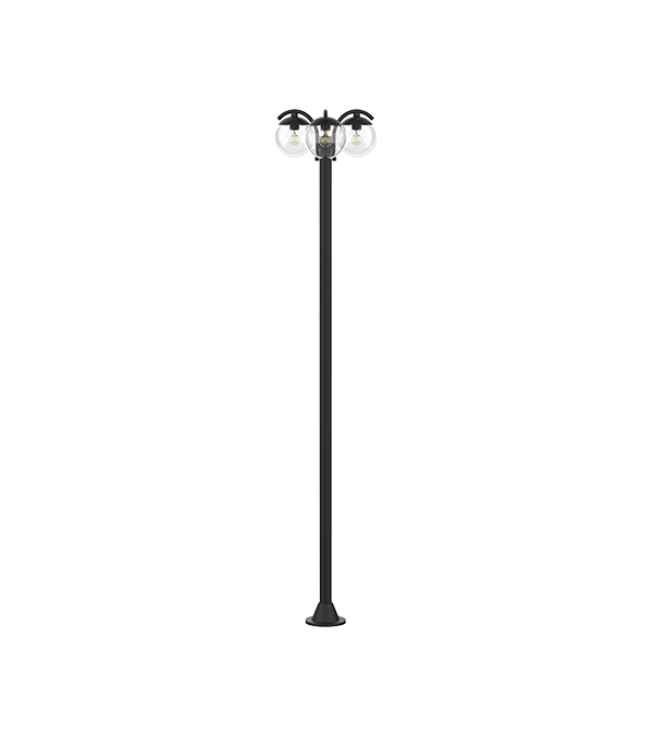 Trzy okrągłe szklane lampy ogrodowe HR60694 Trzy okrągłe szklane lampy ogrodowe HR60694