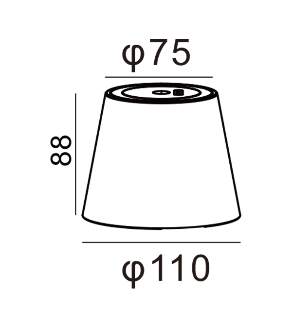 Lampa akumulatorowa z abażurem HR95041 Lampa akumulatorowa z abażurem HR95041