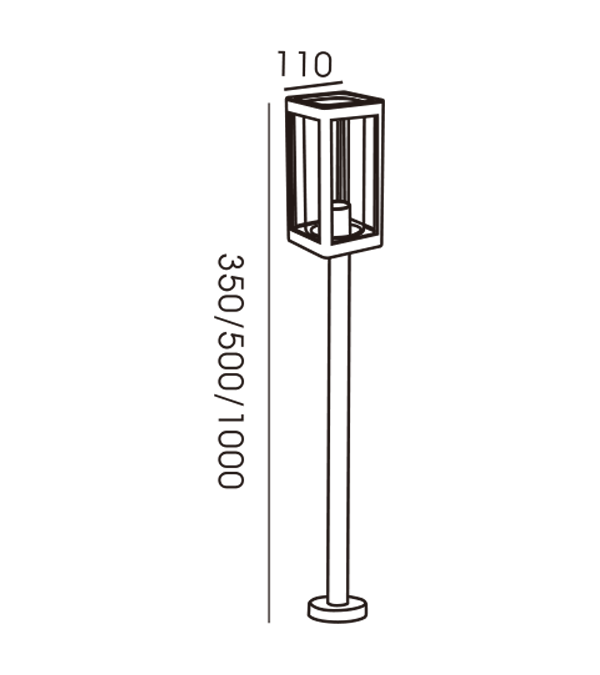 110 Szklana lampa ogrodowa HR60122-1000 110 Szklana lampa ogrodowa HR60122-1000