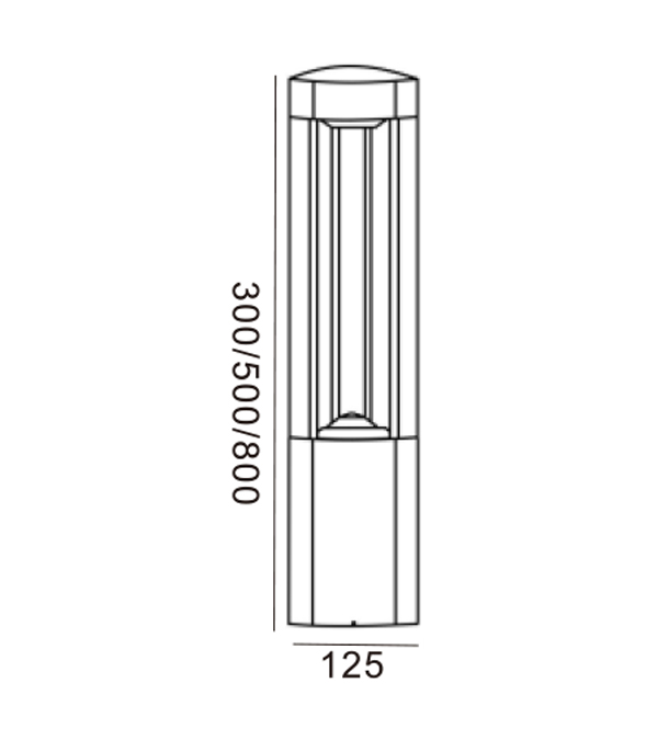 125 Trójkątna lampa trawnikowa GX53 HR60031-300-GX53 125 Trójkątna lampa trawnikowa GX53 HR60031-300-GX53