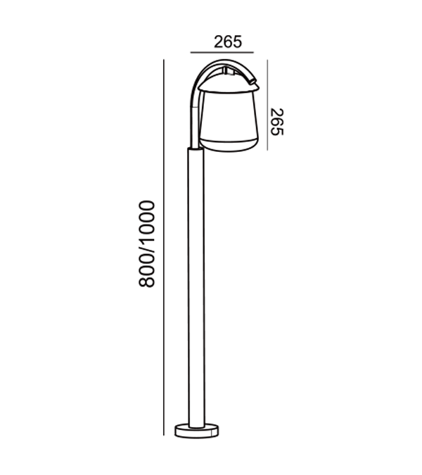 Płaska szklana lampa ogrodowa Parrot HR60701-800 Płaska szklana lampa ogrodowa Parrot HR60701-800