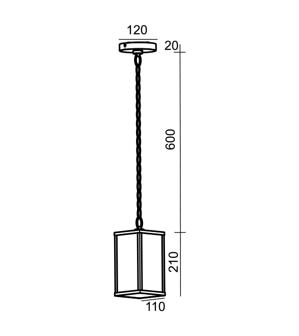 Żyrandol ze szkła czterostronnego HR60722-830 Żyrandol ze szkła czterostronnego HR60722-830