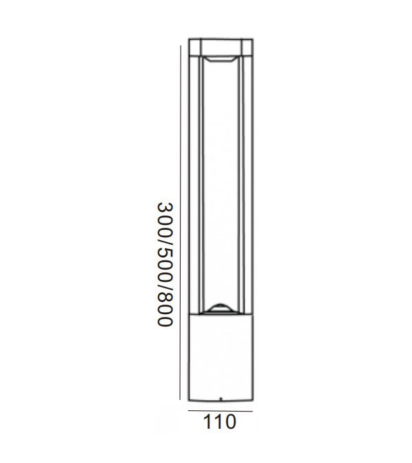 110 kwadratowych lamp ogrodowych LED HR60032-800-LED 110 kwadratowych lamp ogrodowych LED HR60032-800-LED