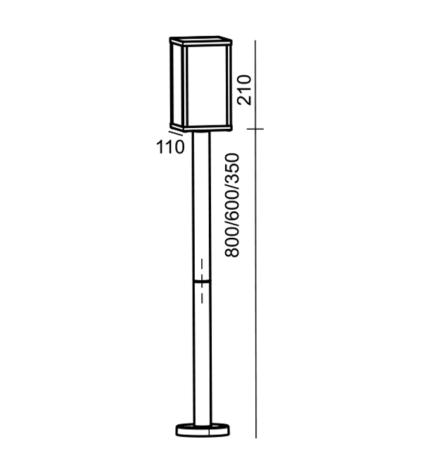 Czterostronne, przeszklone lampy ogrodowe sterowane światłem HR60722-350 Czterostronne, przeszklone lampy ogrodowe sterowane światłem HR60722-350