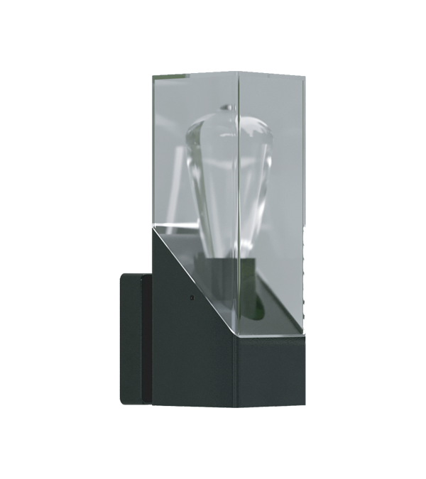 Kinkiet PC E27 Square Smoke Grey HR60133 Kinkiet PC E27 Square Smoke Grey HR60133