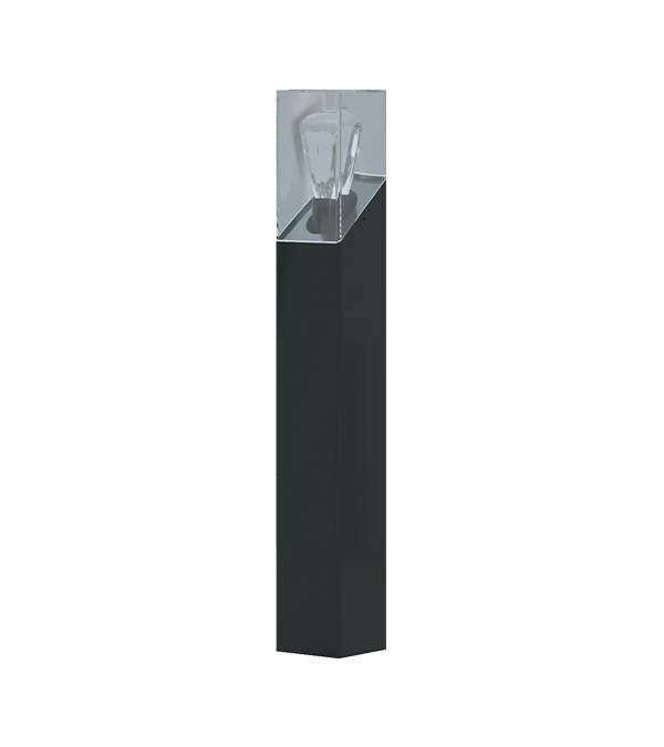 Lampa ogrodowa E27 Square Smoke Grey PC HR60133-600 Lampa ogrodowa E27 Square Smoke Grey PC HR60133-600