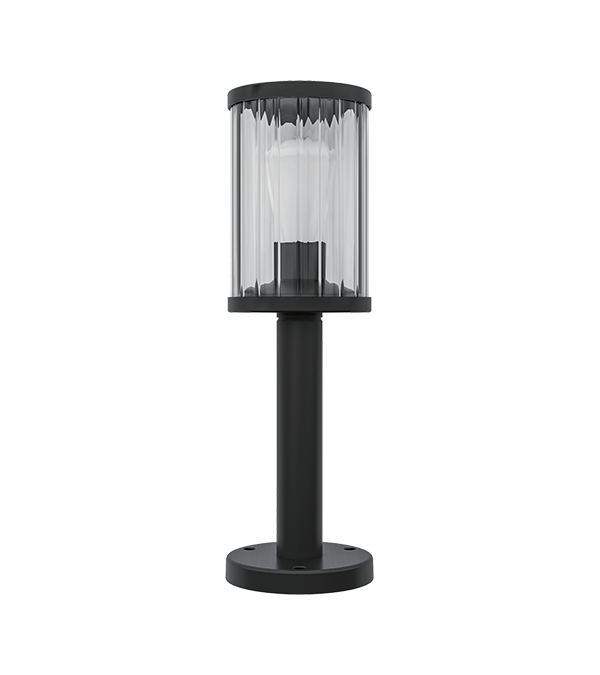 Pionowa szklana lampa ogrodowa E27 w paski HR60131-600 Pionowa szklana lampa ogrodowa E27 w paski HR60131-600