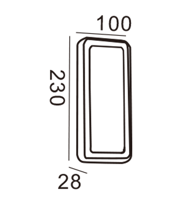 Lampa ścienna Apple-Prostokąt HR20022 Lampa ścienna Apple-Prostokąt HR20022